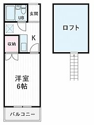ヴィラヴィアン鷺沼 1Kの間取図画像