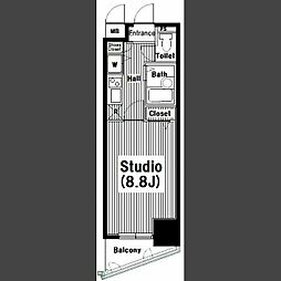 グランド・ガーラ練馬 1Kの間取図画像
