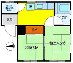 高木ビル 2Kの間取図画像