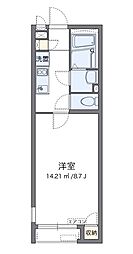 クレイノリリオ 1Kの間取図画像