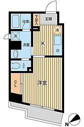 エポック45 1Kの間取図画像