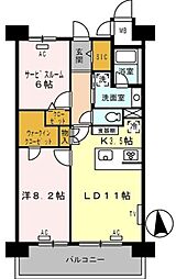 ロイヤルパークス西新井 1SLDKの間取図画像