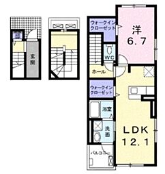 ヴィーナスIII-A 1LDKの間取図画像