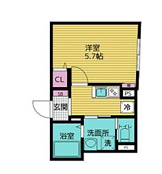 プラティーク西巣鴨クレール 1階1Kの間取り