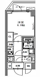 S-RESIDENCE行徳aile 1階1Kの間取り