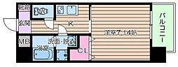 NEOCITY天神橋1 1Kの間取図画像
