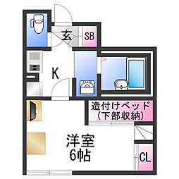 間取図画像 1K