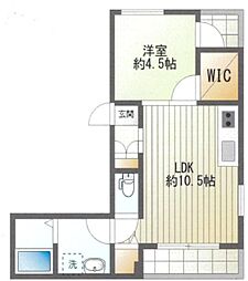 グランド・ヒルズ 1LDKの間取図画像