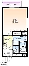 フジパレス尼崎ガーデン5番館 1Kの間取図画像