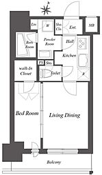 ミュージシャンズヴィラ幡ヶ谷 7階2Kの間取り