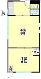 コーポささき 2Kの間取図画像