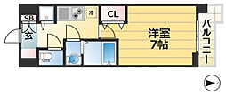 ラヴ神戸三宮 14階1Kの間取り