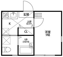 レスピーロ能見台B棟 1Kの間取図画像