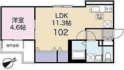 エスパーダ新井薬師 1LDKの間取図画像