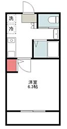 春風のルミナス 1st Street 1Kの間取図画像