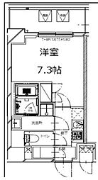 S-RESIDENCE月島 1Kの間取図画像