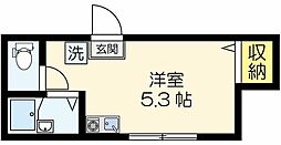 マーベラス小金井・緑町1 ワンルームの間取図画像