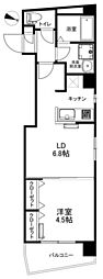 ルミナス西日暮里 1LDKの間取図画像