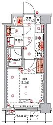 ハーモニーレジデンス東京ウエスト 1Kの間取図画像