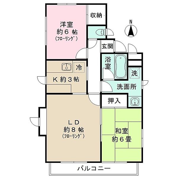 クレールI 201｜東京都練馬区貫井３丁目(賃貸アパート2LDK・2階・59.00㎡)の写真 その2