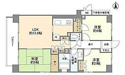 パルテール白金 3LDKの間取図画像