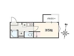 MELLAS京成小岩II 1Kの間取図画像
