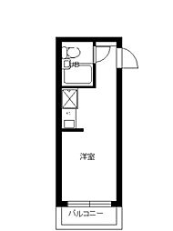 スカイコート後楽園 2階ワンルームの間取り
