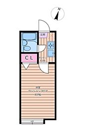 シャンブルアヤセF棟 1Kの間取図画像