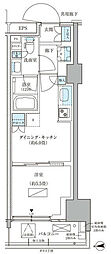 パークアクシス品川天王洲アイル 1DKの間取図画像