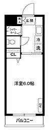 アリスヴィラ 1Kの間取図画像