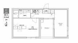 リーガランドプラス江古田 2階1LDKの間取り