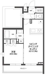 GRAN PASEO 四谷若葉 4階1LDKの間取り