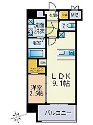 T.T城西 1LDKの間取図画像