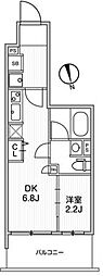リテラス南千住サウス 1DKの間取図画像
