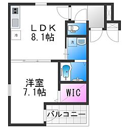 フジパレス針中野イースト 1LDKの間取図画像