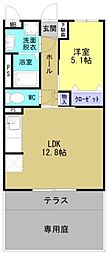 ラ・フレーズ 1LDKの間取図画像