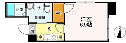 REPUREOMORIRESIDENCE 1Kの間取図画像