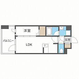 グランフォーレ千早マークスクエアウエストウイング 1LDKの間取図画像