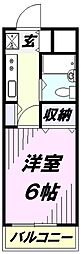 東所沢ダイカンプラザ 1Kの間取図画像