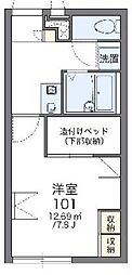 レオパレスSHIMADA壱番館 1Kの間取図画像