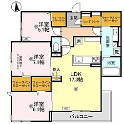 プチ ドルチェ 3LDKの間取図画像