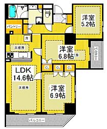 Evergreen 3LDKの間取図画像