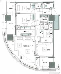 麻布台ヒルズ レジデンスB 3LDKの間取図画像