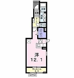 ファインプレッソ ワンルームの間取図画像