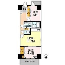 第2エコーピア 2LDKの間取図画像