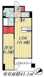 アドライズ舞浜 1LDKの間取図画像