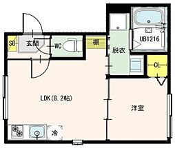 東京メトロ東西線 葛西駅 徒歩8分の賃貸アパート 3階1LDKの間取り