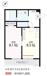 Quiet Crab House mix三ツ沢下町(仮) 1LDKの間取図画像