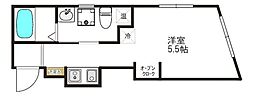 トライベッカ武蔵小山 ワンルームの間取図画像