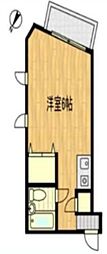 リバティプラザ練馬田柄 ワンルームの間取図画像